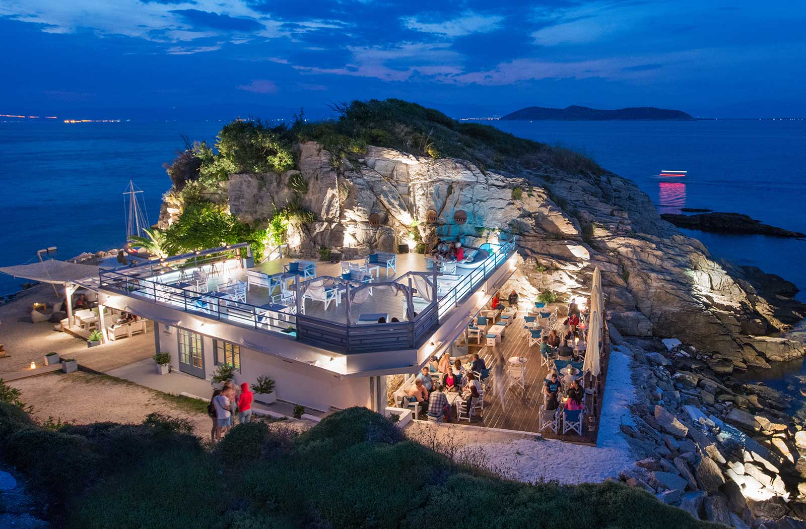 Karnagio Beach Cafe Bar, Thassos Island Greece