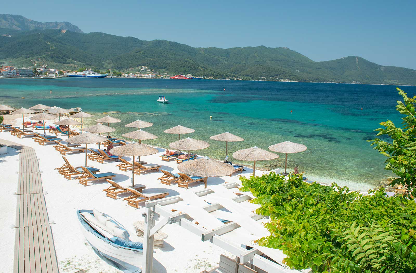 Karnagio Beach Cafe Bar, Thassos Island Greece